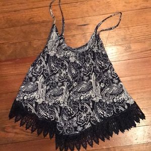 Navy and white tank top